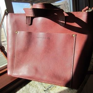 Portland Leather Goods Medium Zip Crossbody Cognac